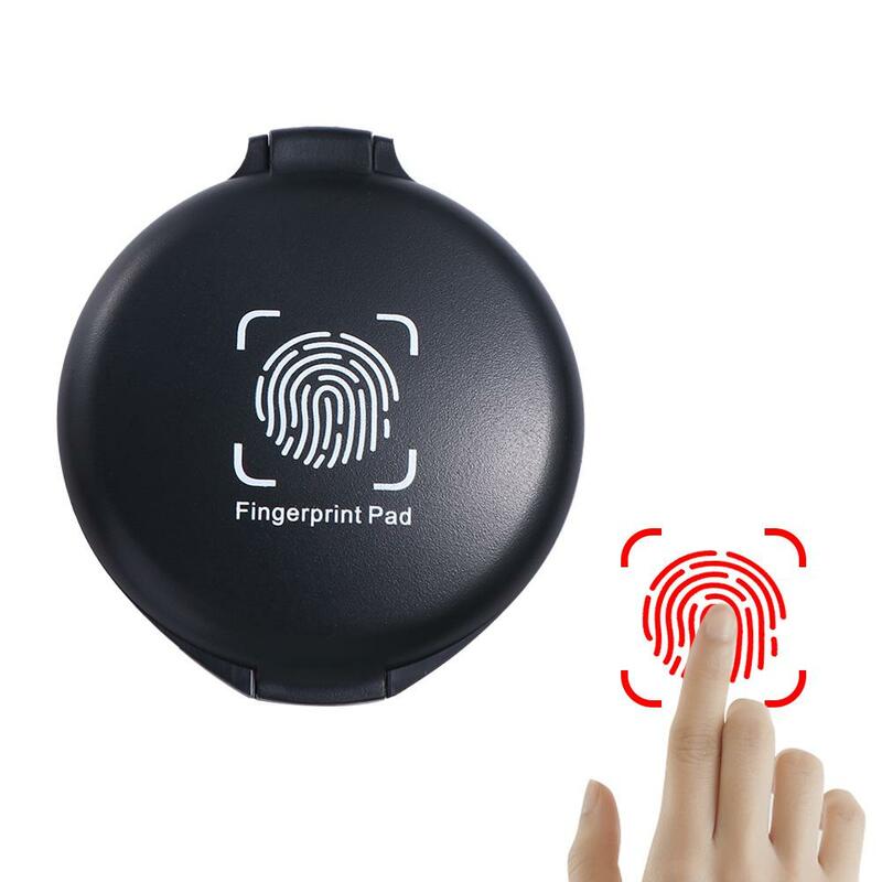 Mini Fingerprint Ink Pad, Fingerprint Pad, Clear Stamping, Contrato Comercial, Material de Escritório, Kit Thumbprint