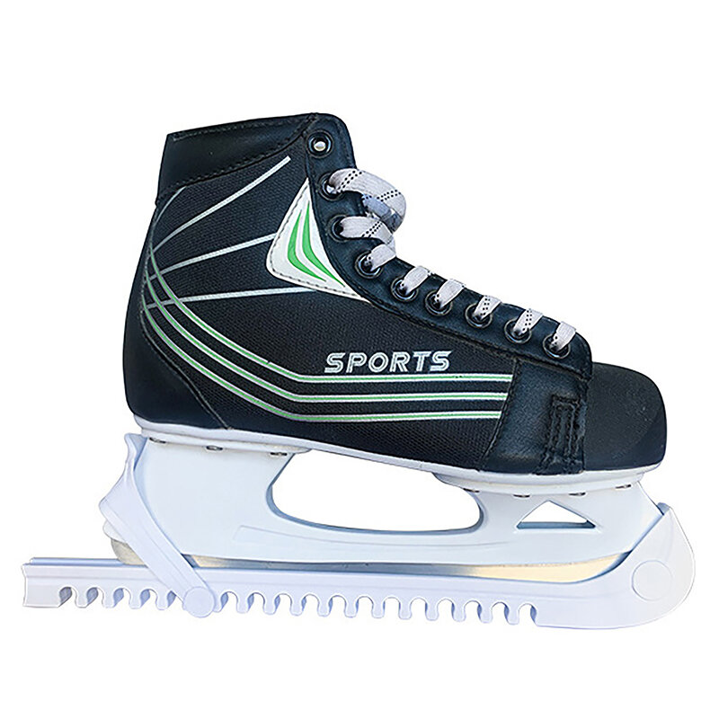 Protector de cuchillas de patinaje para patines de hielo, cubiertas prácticas, funda protectora ajustable, funda de hoja de plástico, 1 par