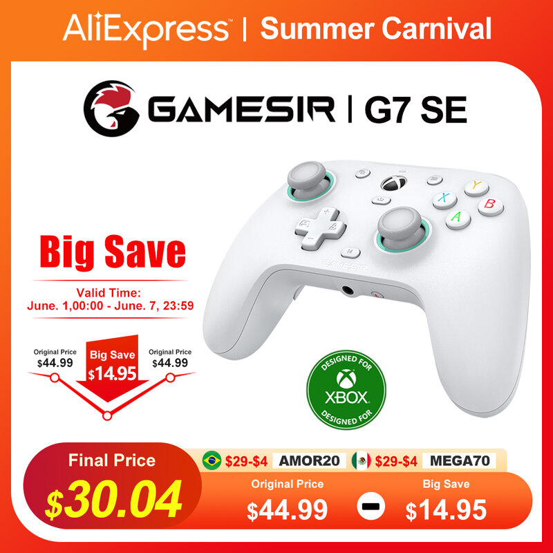 GameSir G7 SE pengontrol Game , Gamepad berkabel Xbox untuk PC Win11 12 seri Xbox X, seri S, Xbox One Hall efek Joystick asli