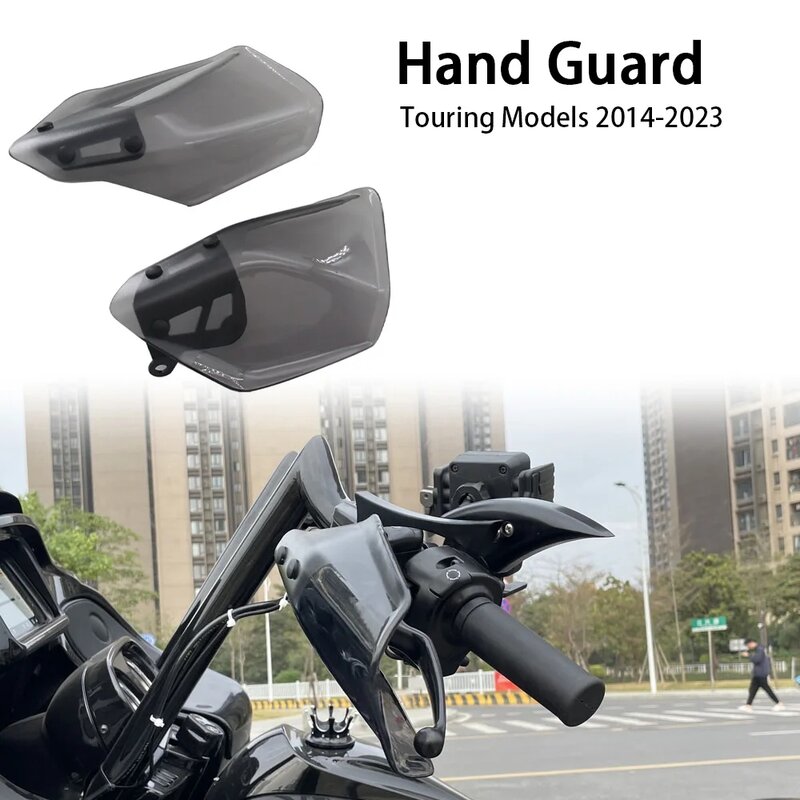 Protector de manos para motocicleta, accesorio gris para Touring Road Glide, Street Glide, Road King, 2014-2023