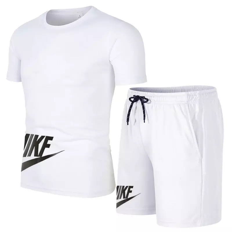 ชุดเซ็ตกีฬากางเกงขาสั้นผู้ชายสำหรับฤดูร้อนกางเกงแห้งเร็วระบายอากาศได้ดีชุดเล่นบาสเก็ตบอลเสื้อยืด Nike
