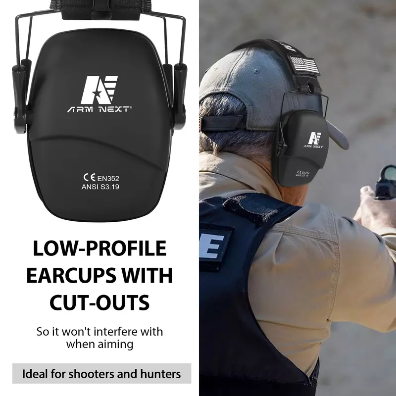 ARM NEXT headset taktis pelindung telinga headphone menembak untuk berburu earmuff suara pengurangan 25db penutup telinga silikon