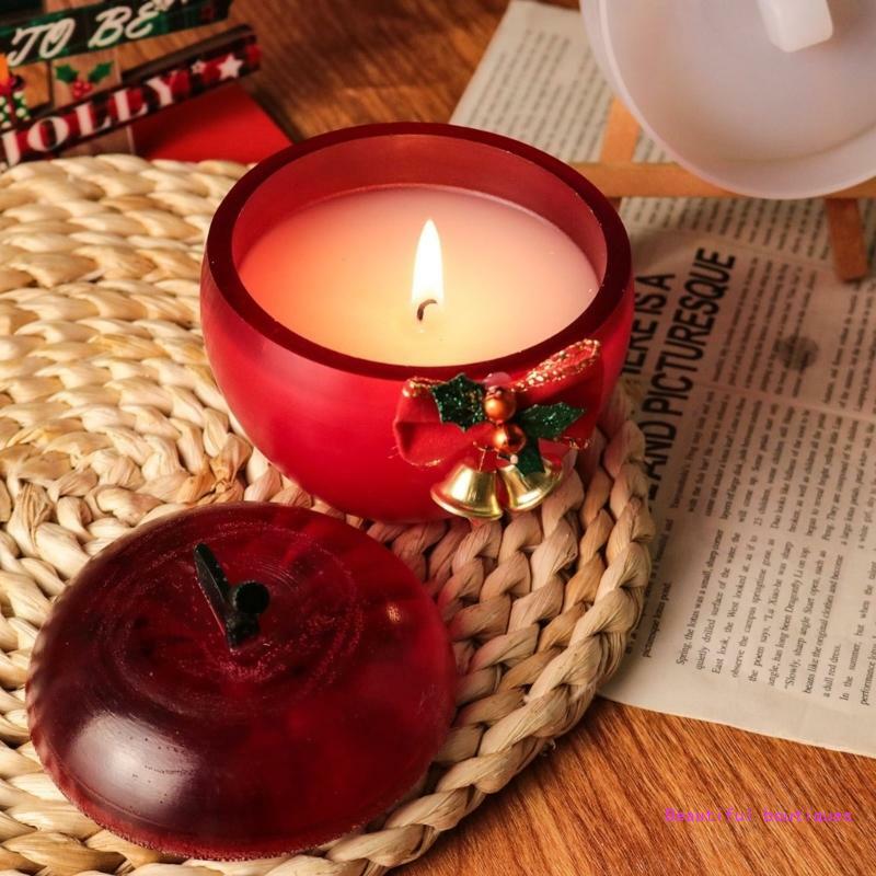 Stampo in silicone per tazza candela Stampo in cemento a forma frutta Natale Vaso fiori in resina DropShip