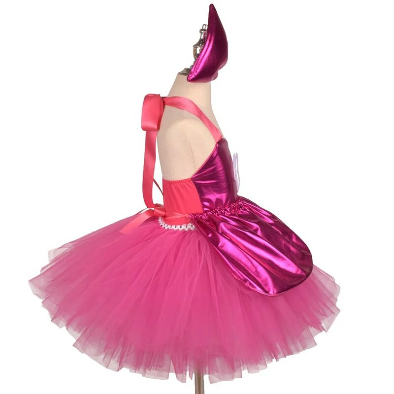 Princess Girls różowe do kolan sukienki Barbi Tutu dla dziewczynki urodziny Halloween stroje świąteczne Margot Robbie Cosplay
