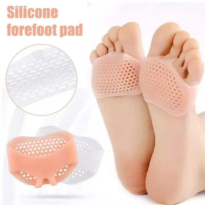 Silicone Metatarsal Pads Toe Separator Foot Pain Relief Orthotic Insoles With Forefoot Socks - 2pcs Foot Care Tool For Massage