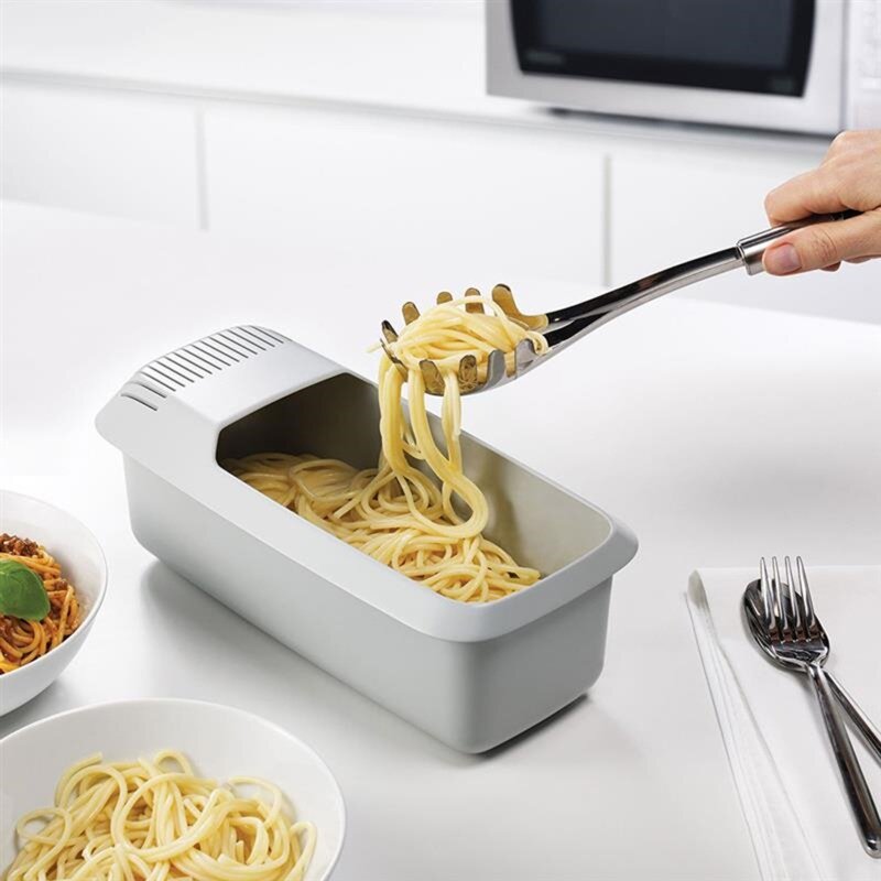 Olla para Pasta y fideos para microondas con colador, vaporizador de verduras y espagueti de plástico ecológico, accesorios de cocina para lavavajillas, nuevo