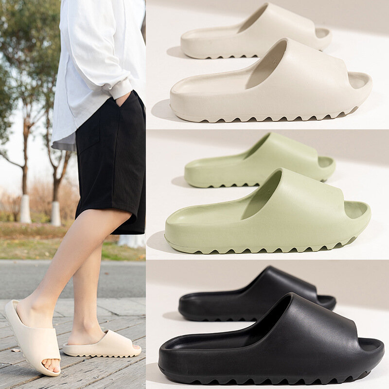 รองเท้าแตะสำหรับผู้ชายและผู้หญิง EVA ใหม่รองเท้าแตะรองเท้าแตะแบบเบารองเท้าแตะชายหาดน้ำหนักเบารองเท้าแตะสำหรับใส่ในบ้าน