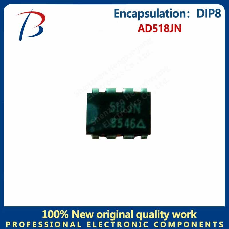 1PCS  The AD518JN package DIP8 silk screen 518JN voltage reference chip