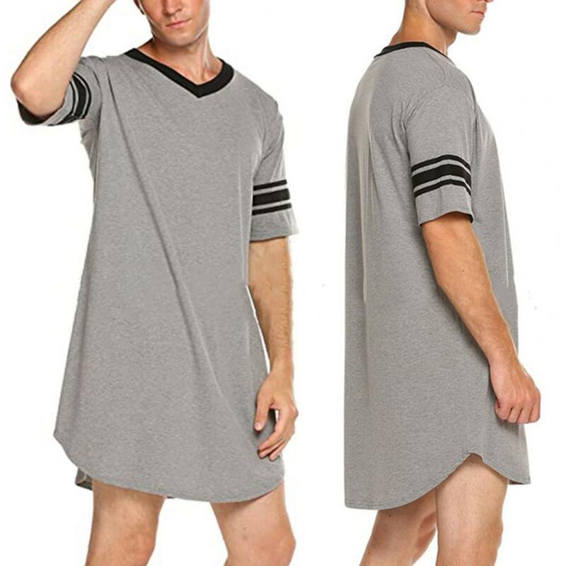 Мужская летняя одежда для отдыха с коротким рукавом и V-образным вырезом