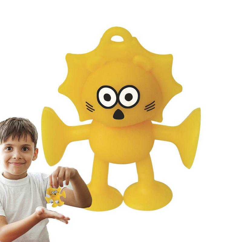 Мягкий силиконовый конструктор, игрушка в форме животного, игрушка на присоске для детей, снятие стресса, Интерактивная игрушка для купания с присоской для родителей и детей