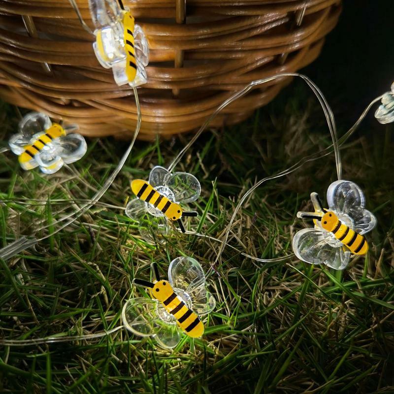 Bee LED String Lights 20 LED Bee Outdoor String Lighting Wedding Decorations String Lights For Wedding Party Balcony Courtyard