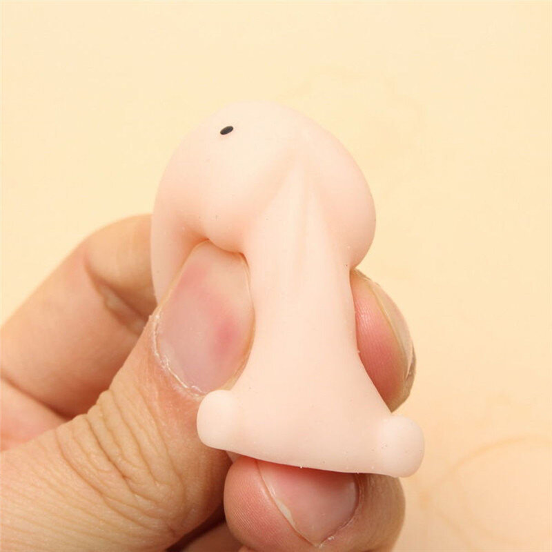 Mainan bentuk kontol Penis Squishy Mini simulasi payudara naik lambat mainan penghilang stres PU dekompresi rileks tekanan mainan hadiah lucu