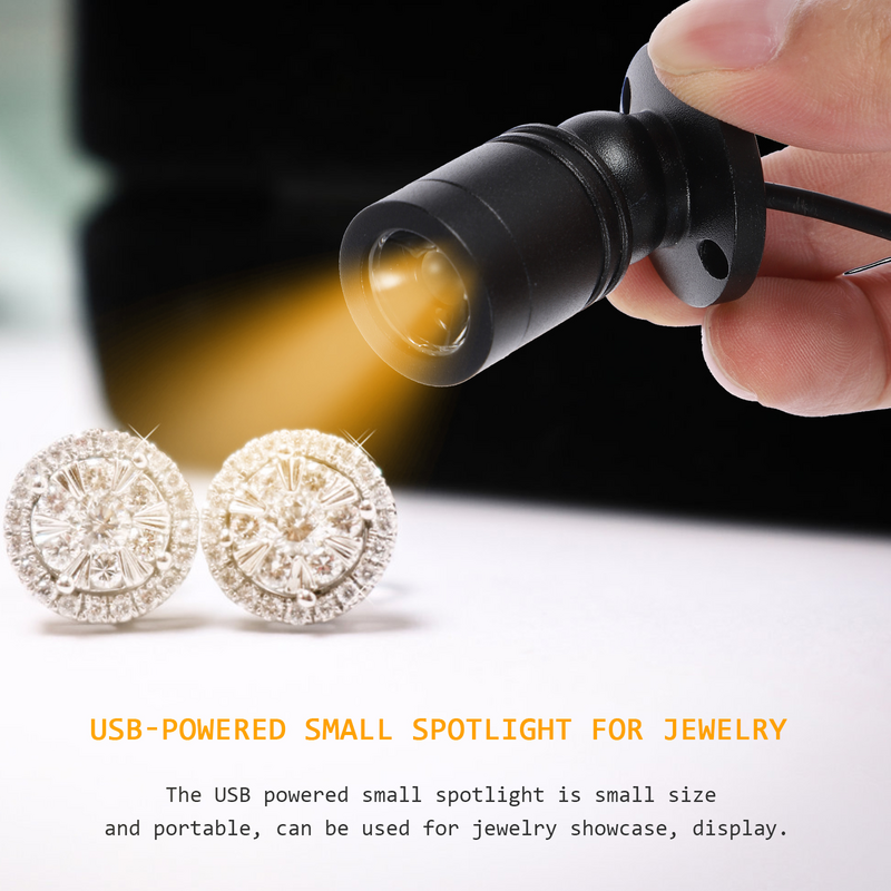 Prateleiras de plantas USB para exibição de jóias, pequena planta interna, LED Track Lighting Showcase, preto