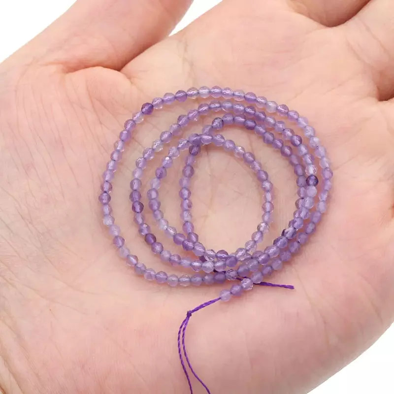 Hot Faceted Small Beads Natural Stone Bead Section Beads Amethysts for Women Jewelry Making DIY Bracelet Necklace Accessories