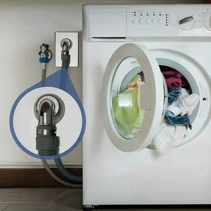 4 peças máquina de lavar roupa dreno mangueira conectores arruela extensão adaptador com 4 peças dreno mangueira braçadeiras
