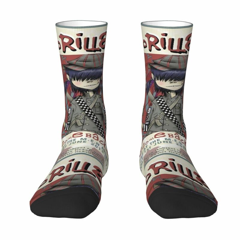 Cool Music Band Gorillaz Skateboard Men Women Socks,Motion Beautiful printing Suitable for all seasons Dressing Gifts
