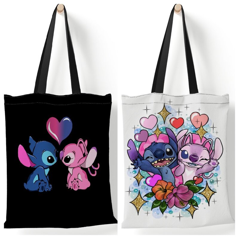 Disney Cartoon Stitch Top-Handle Bags para meninos e meninas, bolsas de corpo cruzado, presente de aniversário fofo