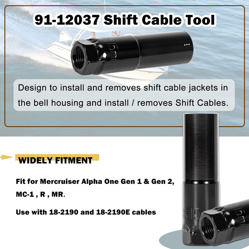 ANX 91-12037 alat kabel pemindah, dan 18-9861 alat Pin engsel untuk Mercruiser Alpha Gen 1 & 2,MC-1 pengganti 91-12037 Aksesori Mobil perahu