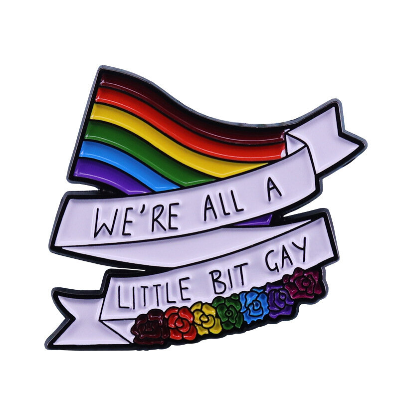 Spilla con spille smaltate HS-HarryStyles Tpwk che raccoglie distintivi con risvolto arcobaleno LGBT uomo donna gioielli di moda regali