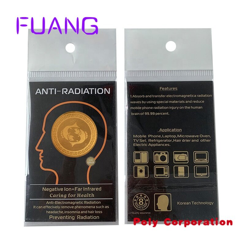 Adesivo anti-radiazioni scudo quantico Anti-radiazioni rotondo caldo per la protezione EMF del telefono cellulare con istruzioni manuale personalizzato