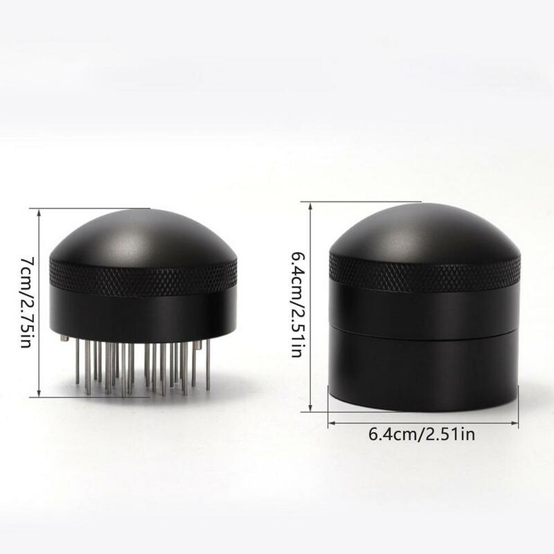 51/53/58mm Coffee Needle Distributor and Adjustable Depth Coffee Tamper 304 Stainless Steel Coffee Needle Espresso Distributor
