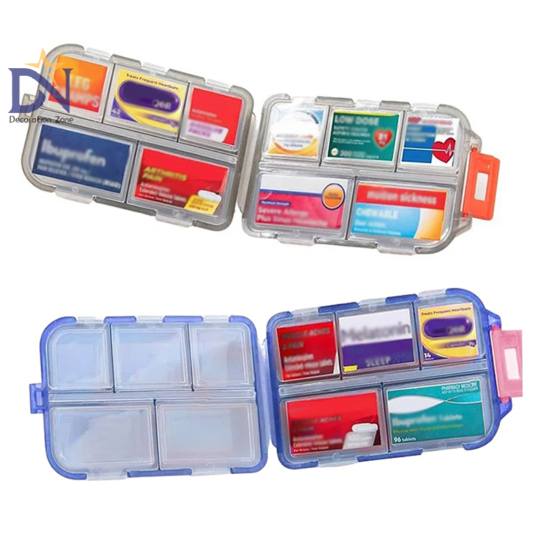 Pocket Apotheek Travel Pil Case Met Optionele Medicijnstickers Labels Pil Box Pil Organizer Met Apotheek Stickers Pil Cont