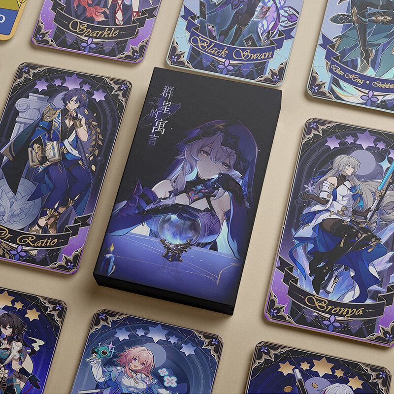 PCS-14 Anime Cosplay Honkai Star Rail Fabel von Sternen Tarot Brettspiel Requisiten Spielkarten März 7. Bronya Dan Heng DIY Zubehör