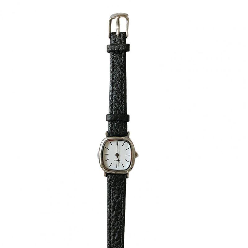 Reloj de cuarzo con esfera cuadrada Vintage para mujer, correa de cuero de imitación, reloj de pulsera de cuarzo para mujer, relojes de pulsera Casuales