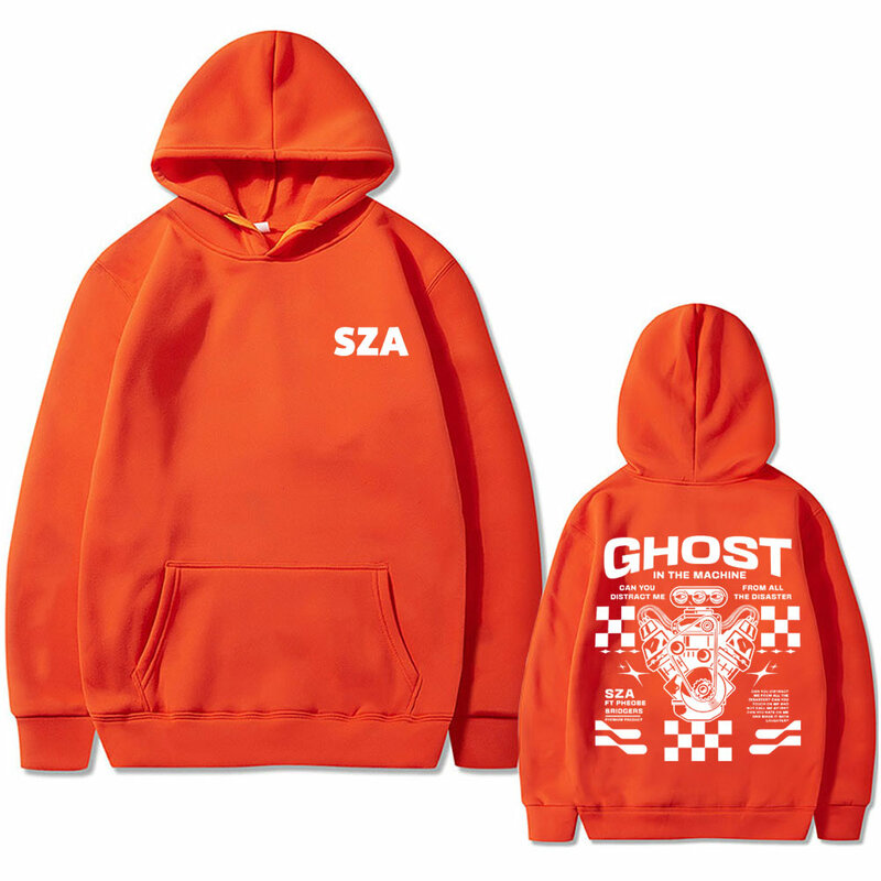 Rapper SZA SOS Double Sided Print Hoodie Men Women Hip Hop Fashion Sweatshirt Male Casual Oversized Hoodies Men's Fleece Clothes