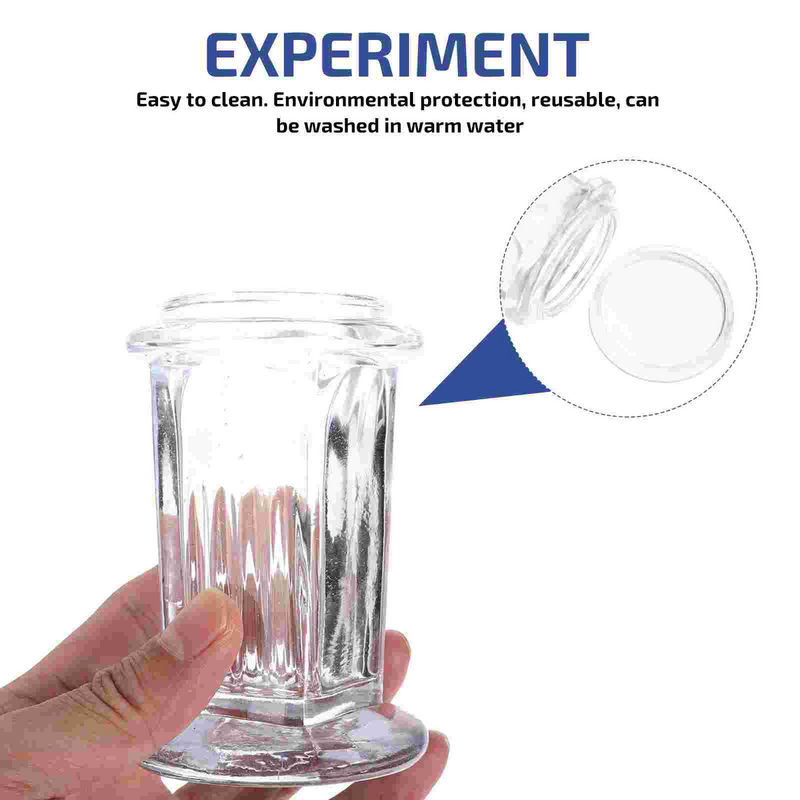 Tarros de tinción de vidrio copelina para contenedor de copelina científica, frascos de tinción con tapa, frasco de tinción de laboratorio de capacidad de 5 deslizamientos