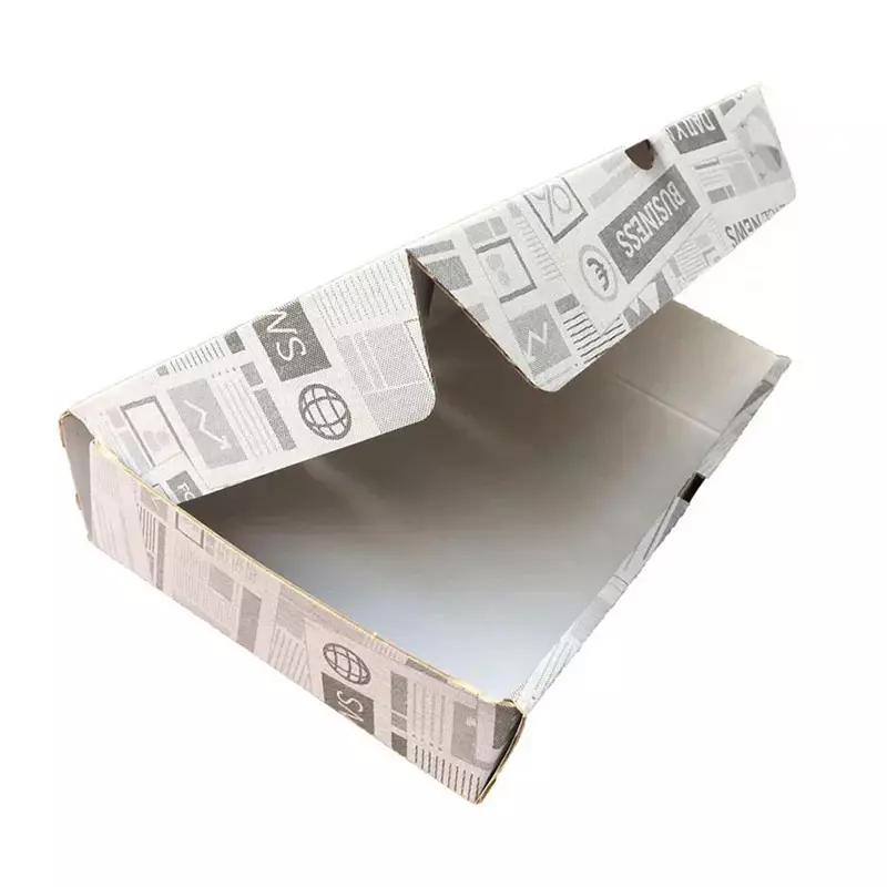 กล่องกระดาษลูกฟูกสำหรับจัดส่งปลาและมันฝรั่งทอดกล่องบรรจุภัณฑ์พิซซ่าพิมพ์ลายแบบกำหนดเอง product2023