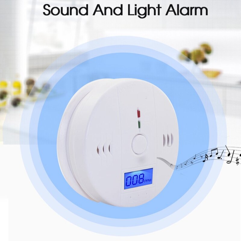 Hot CO Detector Warning Siren Alarm Carbon Monoxide Detector 85dB Sound with LCD Indicator Safe Sensor Home Security Protection