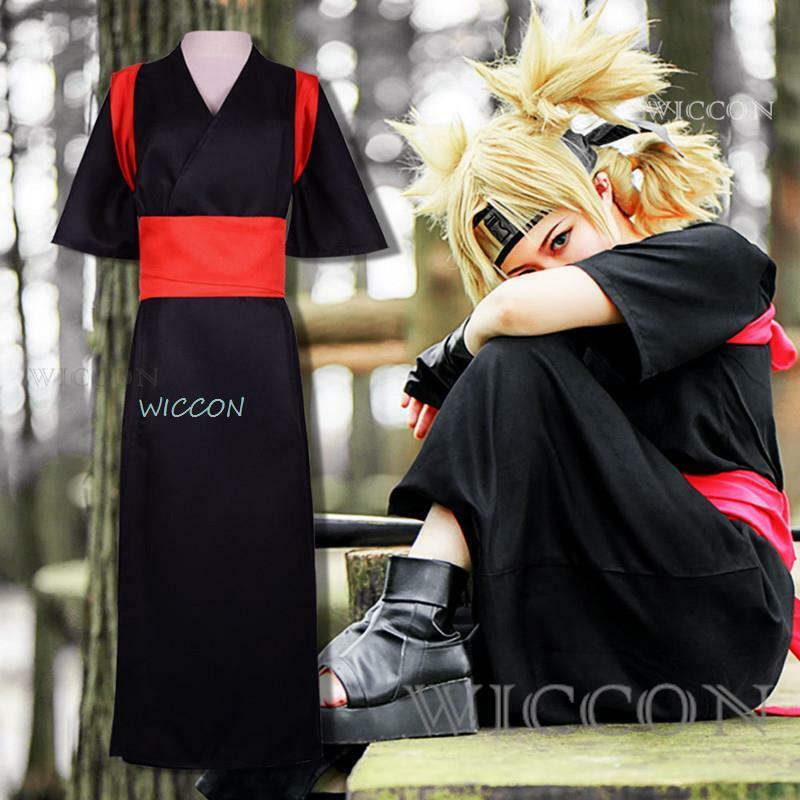 Nara Temari Anime Cosplay Costume, Halloween Carnival fur s Up Clothes, Party Costumes