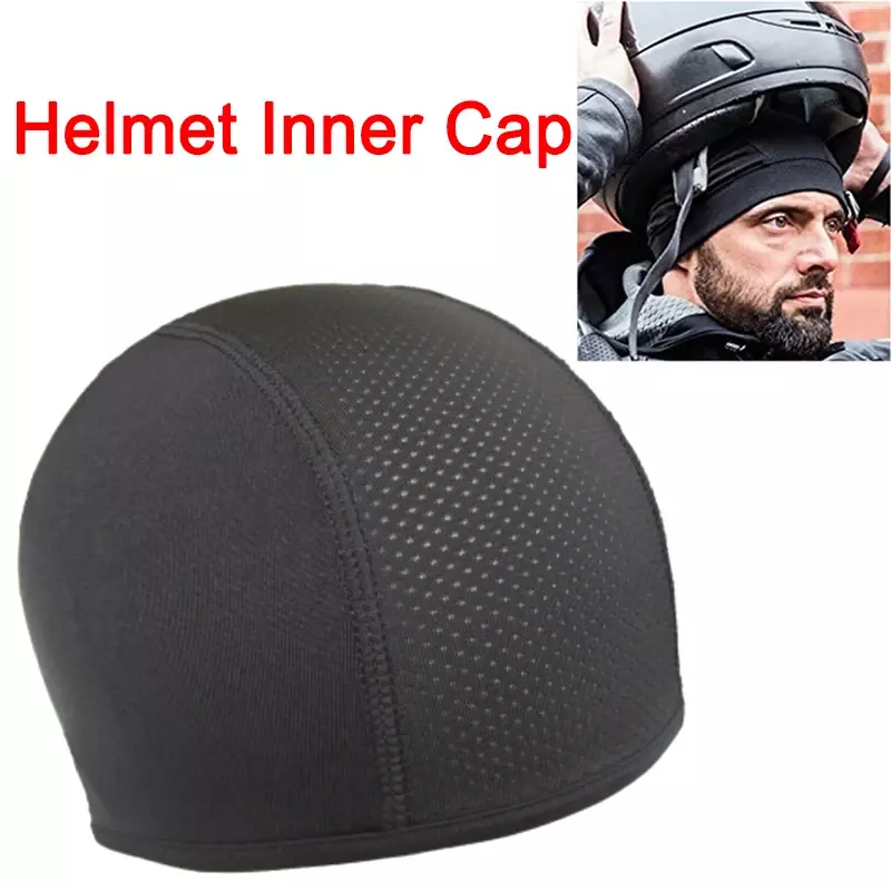 Capacete da motocicleta Inner Caps, Cap Ciclismo respirável, de secagem rápida, Wicking Cooling Hat, Universal Men Women Sports Dome Cap