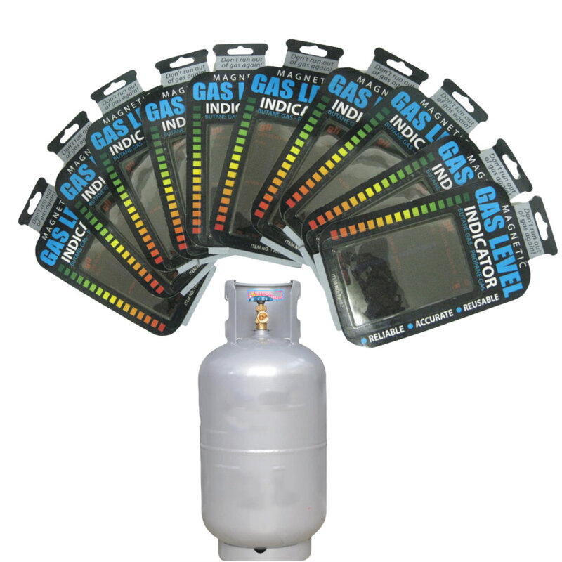 1 Buah Praktis Propana Butana LPG Tangki Bahan Bakar Gas Indikator Level Pengukur Magnet Botol Karavan Tongkat Pengukur Suhu