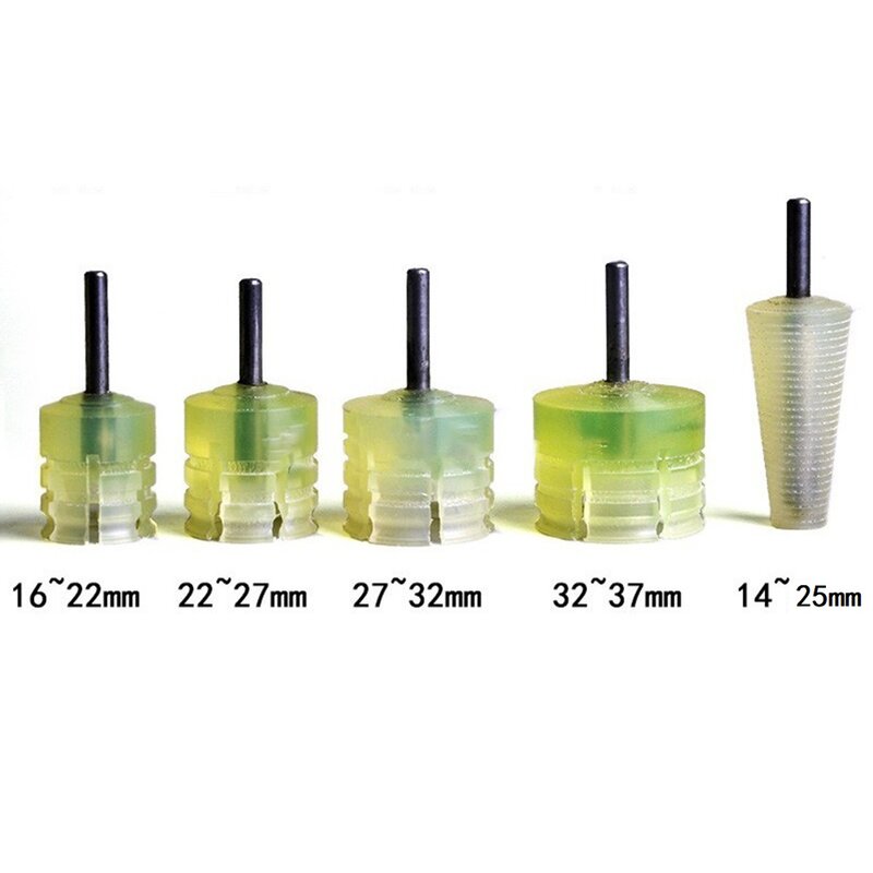 5 Sizes 1pc Agate Jade Ring Fixed Rod Polishing Tools Grinding Conical Sleeve Fixing Processing Tool Silicone Mandrel Holder