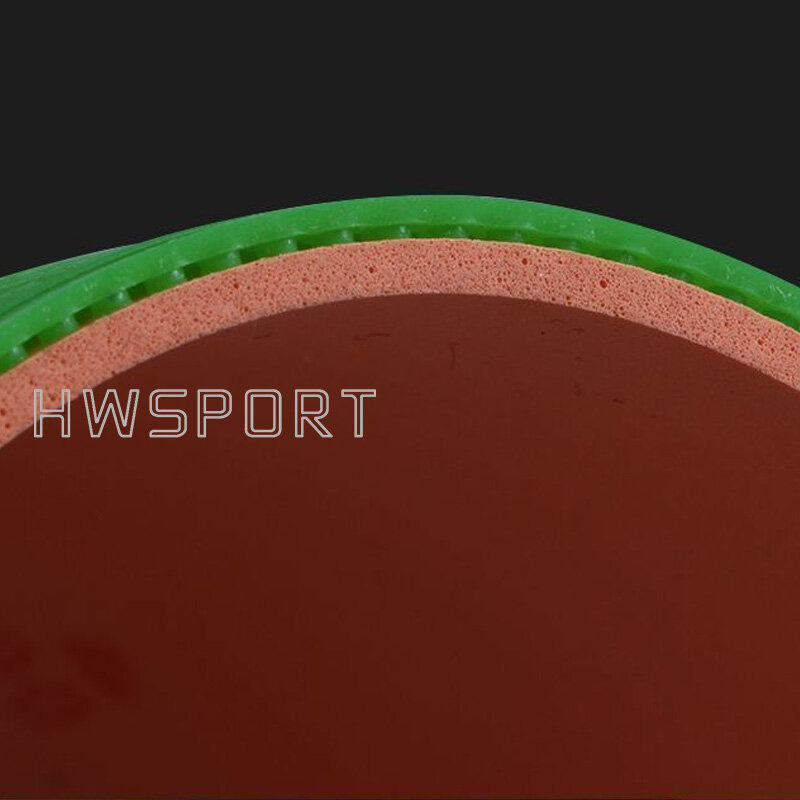 Goma adhesiva de energía interna para tenis de mesa, goma de Ping Pong con aprobación ITTF, color verde cruzado, 729