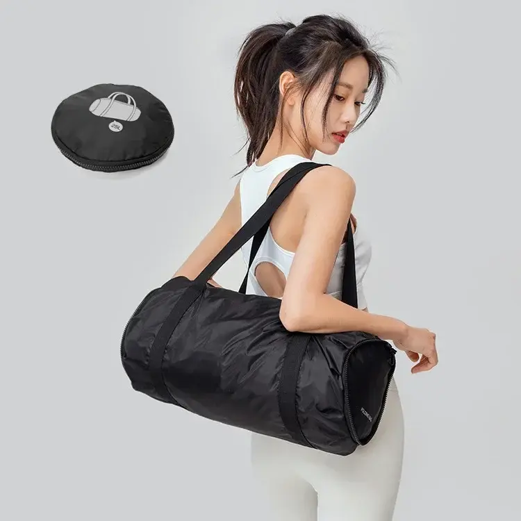 Tas Yoga lipat kapasitas besar uniseks, tas selempang koper bisnis jarak pendek portabel tahan air untuk pria dan wanita