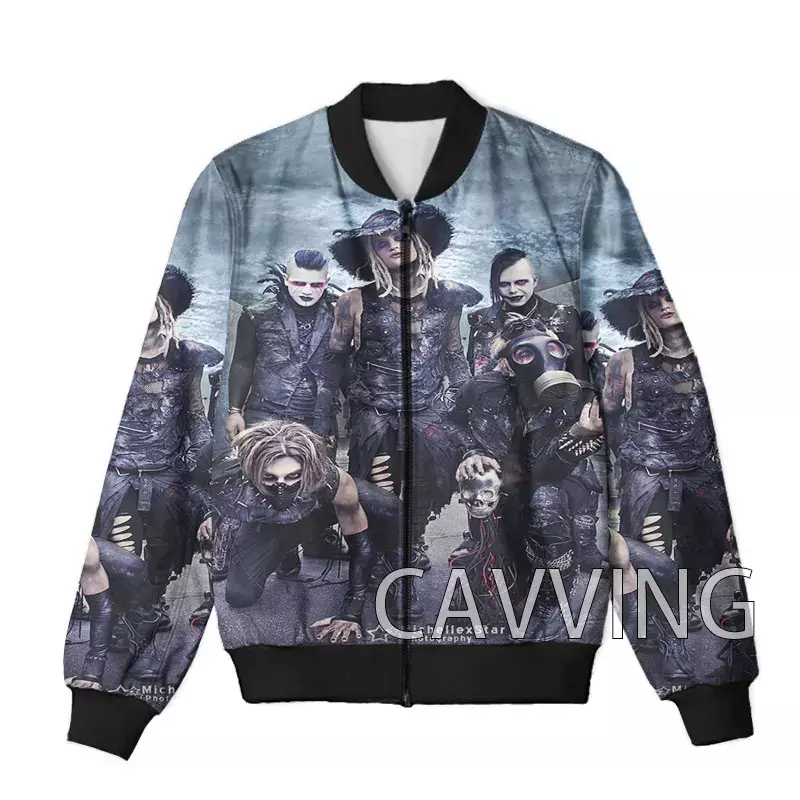 Casacos bombardeiros CAVVING-Zipper para homens e mulheres, casaco David Suicide Rock impresso em 3D, casaco com zíper