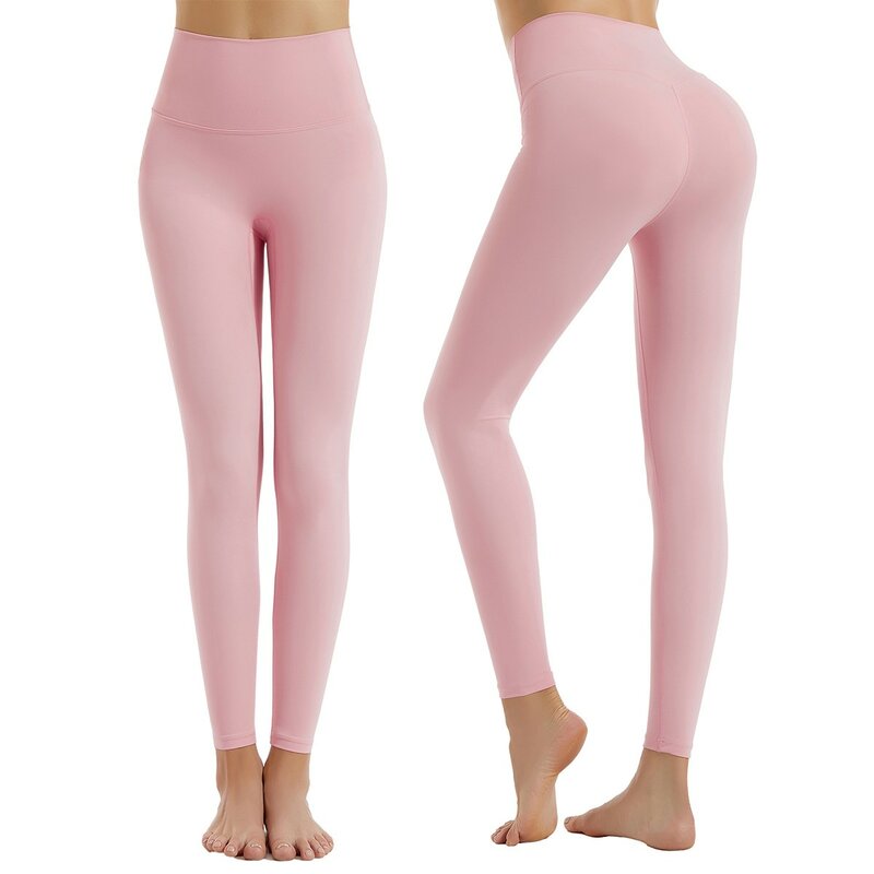Women'S Solid Color Leggings Fashion Trend Multy Color Yoga Pants Daily Home Gym Workout Leggings Sports Fitness Slim Fits Pants