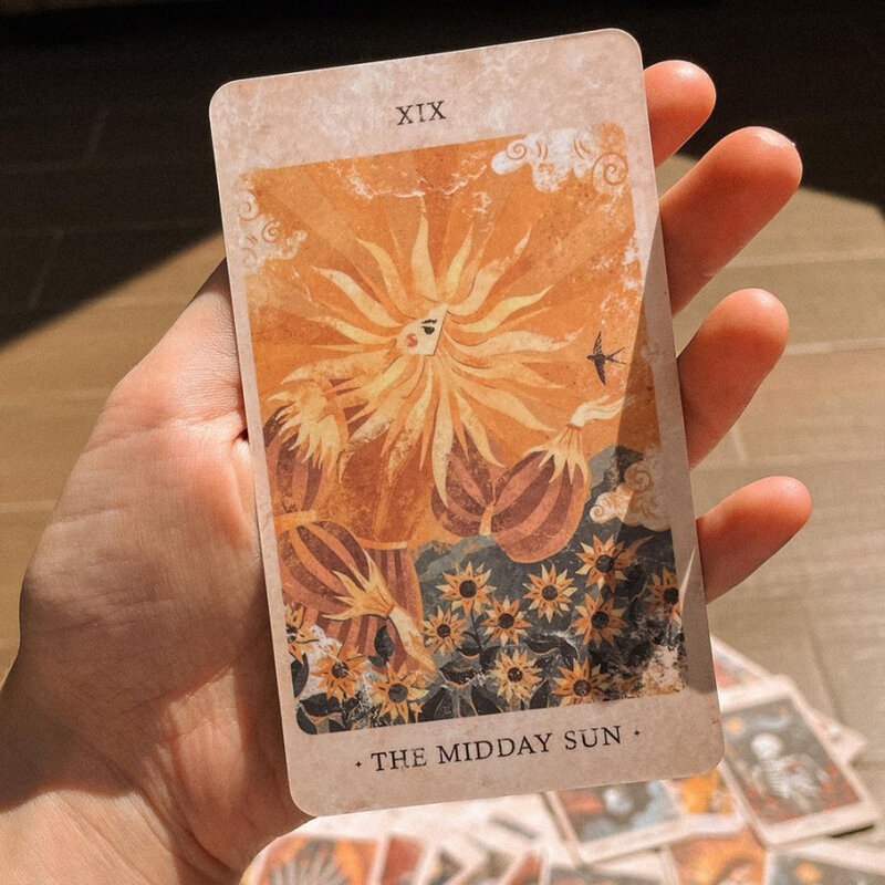 태양 왕국 타로 카드, 마법의 여행, 우주 인사이트, 점술 카드, 단단한 상자, 독특한 인디 타로 데크, 86 개, 12x7cm