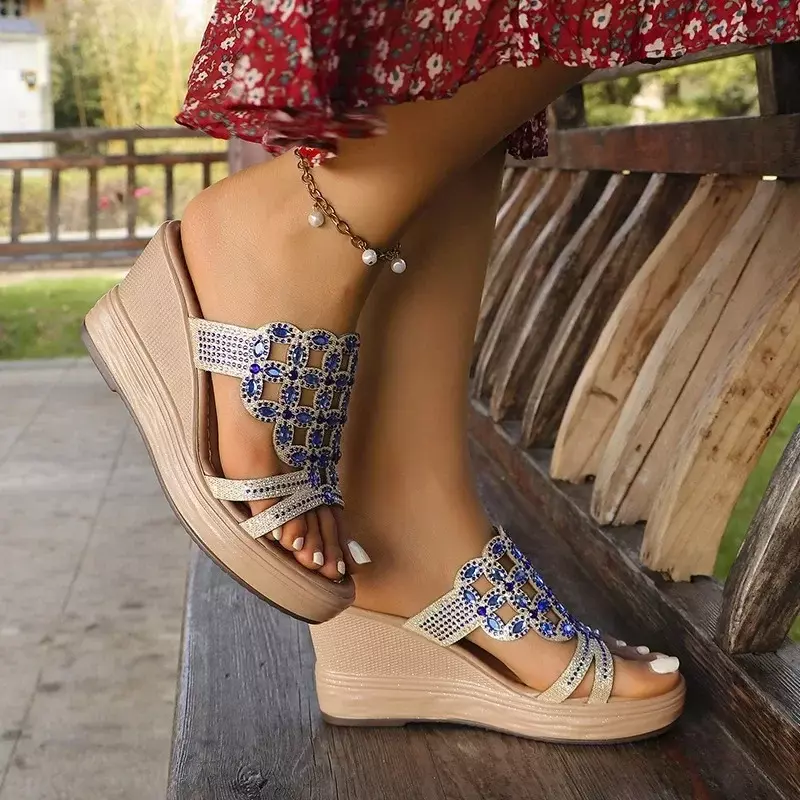 รองเท้าส้นสูงเปิดนิ้วเท้าตื้นสำหรับผู้หญิง, รองเท้าแตะสำหรับผู้หญิงส้นสูงแฟชั่นใหม่ฤดูร้อน