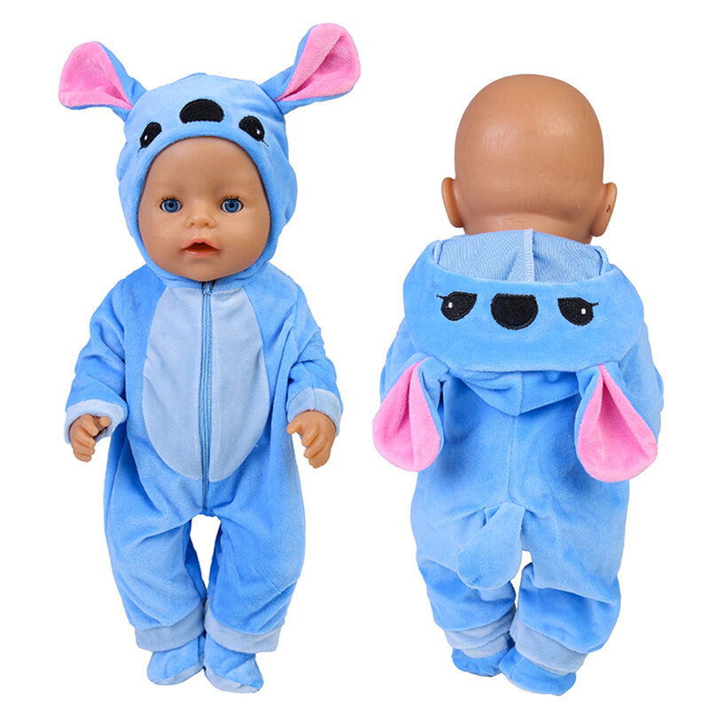 43 cm abiti per bambole per bambole da 17 pollici Baby Born Doll Cute Jumpers pagliaccetti Suit + scarpe vestiti caldi su una bambola regalo di natale per bambini