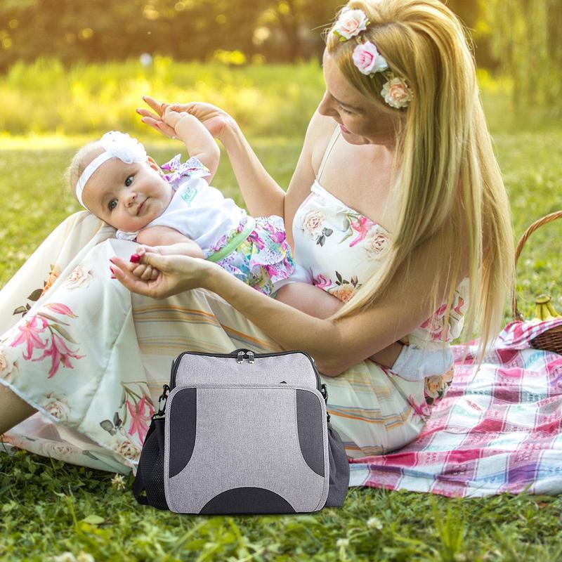 Tragbarer Baby-Esszimmers tuhl mit Windel-Einkaufstasche Mutter Rucksack Baby flasche Wickelt asche multifunktion ale Handtasche mit großer Kapazität