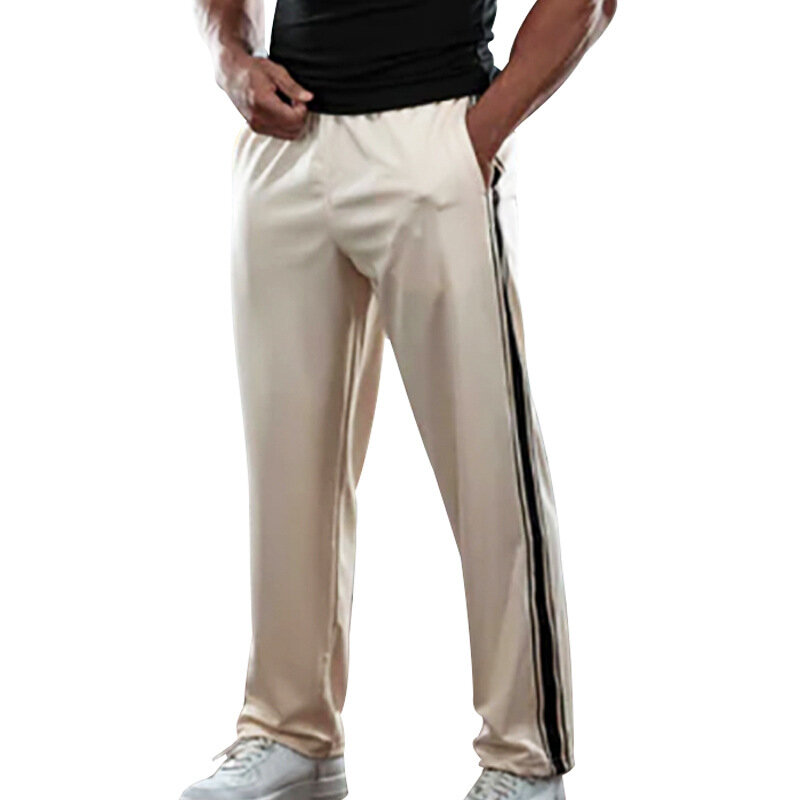 Pantalones deportivos minimalistas para hombres y jóvenes, ropa informal holgada con cintura elástica a juego, pierna recta, primavera y verano, 2024