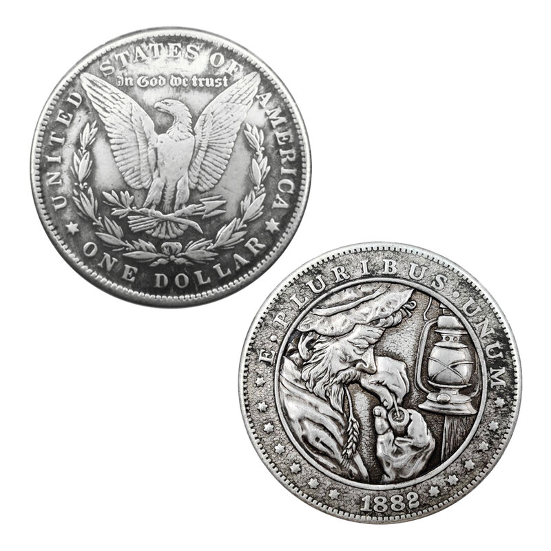 Luxury Nightclub Goddess Love Coin One-Dollar Art coppia monete Fun Pocket solution Coin moneta fortunata commemorativa + borsa regalo