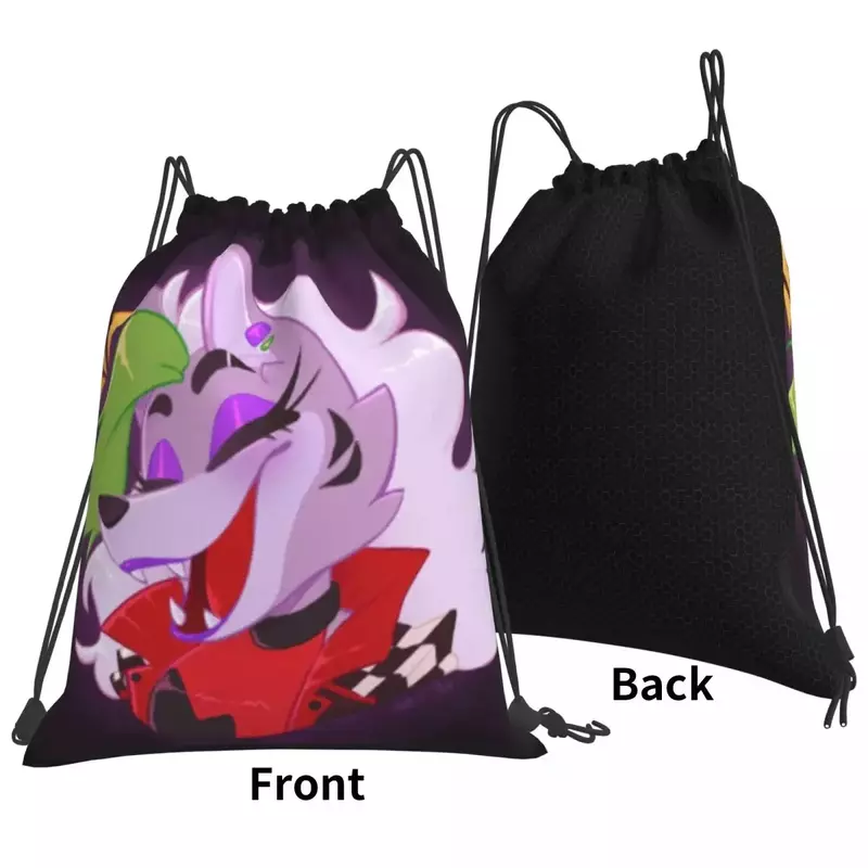 Roxanne Wolf Backpacks Fashion Portable Drawstring Bags Drawstring Bundle Pocket Sports Bag Book Bags For Man Woman Students