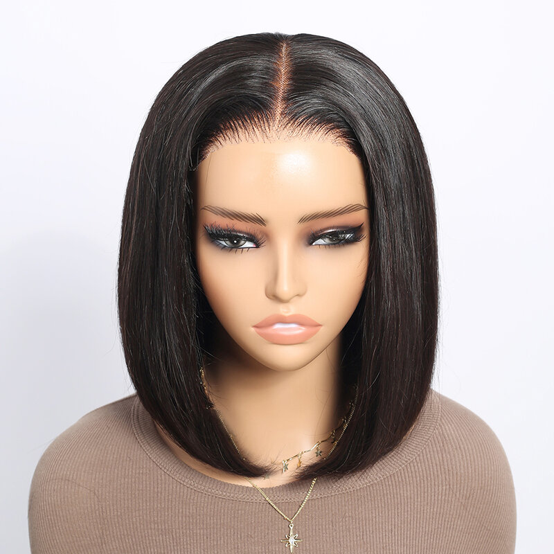 Bob Hd Lace Wig 13X6 Human Hair 100% Straight Lace Frontal Wig Glueless Wig Human Hair Ready To Wear Lace Front Wig For Women