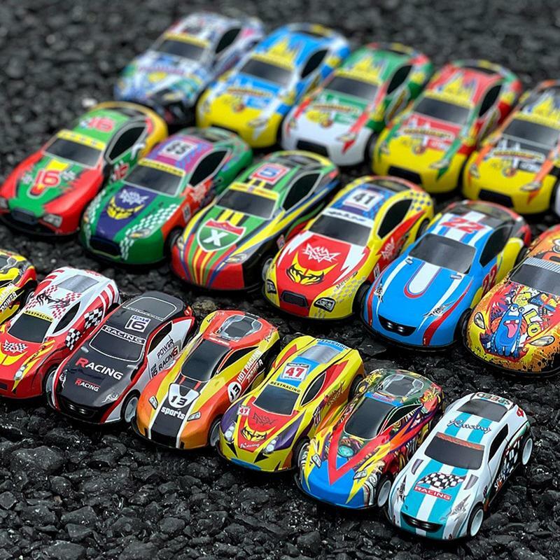 Diecast Alloy Car Model 10pcs Pull Back Simulation Car Toy Boy Sports Car Ornament With To Open The Door Christmas Gift Car Toys