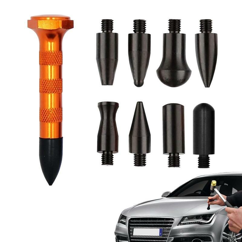 Auto Body Dent Puller Kit 9Pcs Dent Repair Tool Kits Dent Removal Tap Down Tools Dent Lifter Puller For Car Large Small Ding